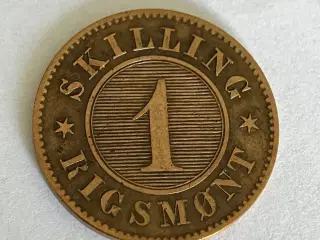 1 Skilling 1863 - Pæn