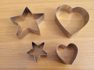 4 stk. kageforme/udstik forme