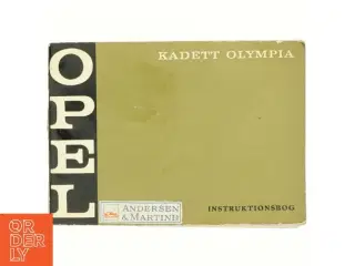 Kadett Olympis instruktionsbog (bog)