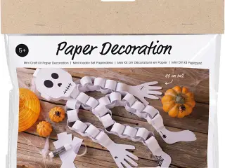 Mini DIY Kit Papirpynt, Skelet, sort/hvid, 1 pk.