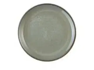 12 stk. Tallerken stentøj kaki 160 mm Rustik