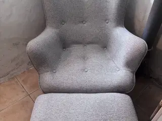 Lænestol med skammel