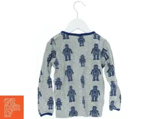 Langærmet T-shirt med robotprint fra Småfolk (str. 98)