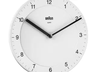 Vægur Braun BC06W kvarts – rund, hvid, 20 cm