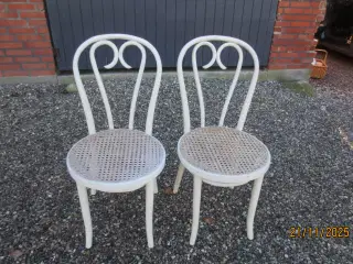 2 stk Franske Cafe Stole med Fletsæde 