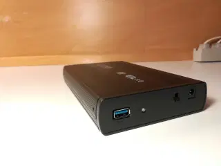 Harddisk kabinet 3.5", USB 3.0, med strømforsyning