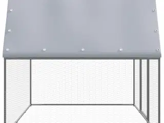 Udendørs hønsebur 3x2x2 m galvaniseret stål