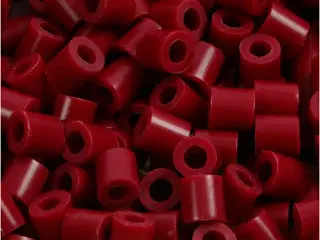 Rørperler, str. 5x5 mm, hulstr. 2,5 mm, medium, vinrød (32239), 1100stk./ 1 pk.