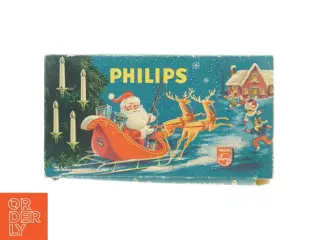 Vintage julelys i original æske fra Philips (str. 210-240V )