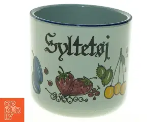 Keramik syltetøjsglas fra Knapstrup Keramik (str. 8,5 x 9 cm)
