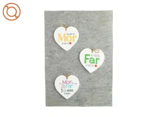 Citat hjerter (3 stk) (str. 16 x 15 cm)
