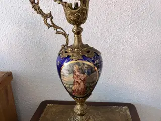 Antik Kobaltblå Keramik Vase - GIV ET BUD 