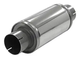 Rustfri lyddæmper 3" turbonett