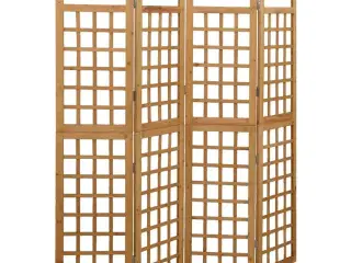 4-panels rumdeler/espalier 161x180 cm massivt grantræ