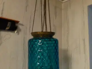 Måneskins Ampel Smuk i Blåt glas