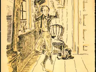 H.C. Andresen danser for Madam Schall -  u/n - Ubrugt