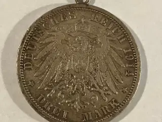 Drei Mark 1914 Germany - Hængslet