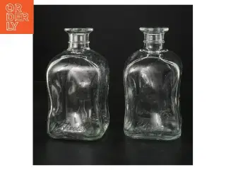 Glasflasker med skrift fra Ziegler (str. 17,5 cm)