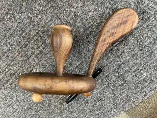 Teak lysestage. Giv bud.