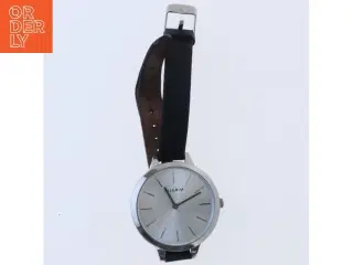 Pilgrim armbåndsur med sort læderrem fra Pilgrim (str. Ø 40 mm)