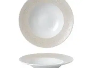 12 stk. Tallerken m/sand mønstret fane dyb 280mm Isla Churchill