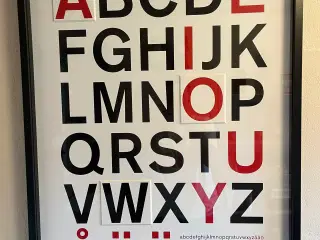 Plakat i ramme, Alfabetet