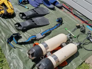 Dykkerudstyr med flasker