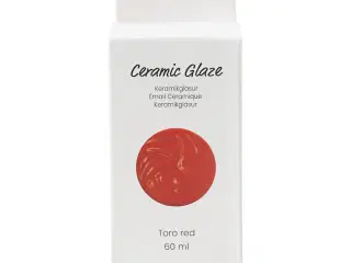 Keramikglasur, 984-1101 °C, dækkende, Toro Red, 60 ml/ 1 ds.
