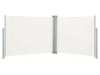 Sammenrullelig sidemarkise 140 x 1000 cm cremefarvet