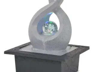 Indendørs fontæne med LED-lys polyresin