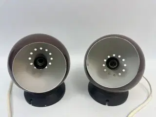 2 stk. brune kuglelamper (retro)