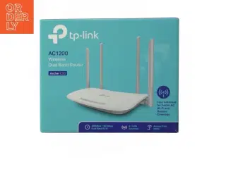 TP-Link AC1200 trådløs router fra TP-Link (str. 23x15 cm)