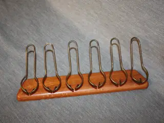 Pibeholder til 6 piber retro teak