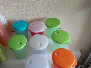 Tupperware avanti glas med sugerørslåg 8 stk