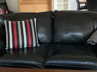 3 og 2 personers Læder sofaer, fra røgfri hjem.
