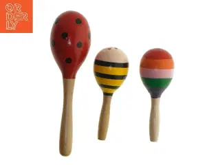 Træmaracas sæt (str. 13-20 cm)