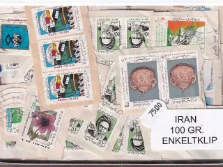 Iran 100 g. Brevafklip - Enkeltklip