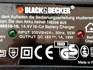 Black og Decker oplader 