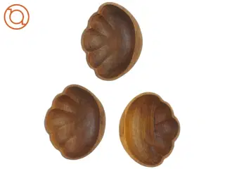 3 Træ skåle (str. 16 x 12 x 5 cm)