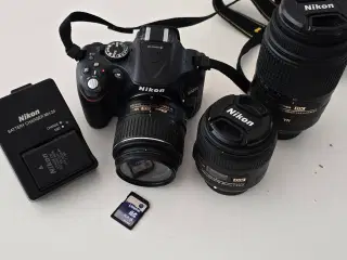 Nikon D5200 + objektiver