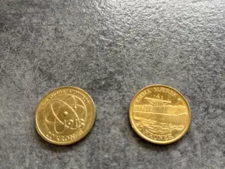 2 stk 20 krone mønter fra 2011 og 2013