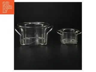 Glasskåle med metalholder (str. Ø. 6,5 cm. ø. 10 cm)