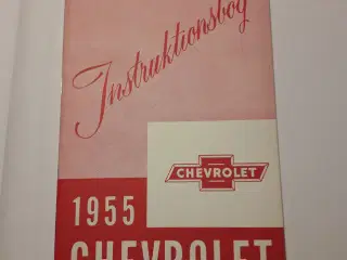  Chevrolet 1955 Original Instruktionsbog på Dansk
