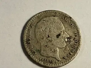 25 øre 1874 Danmark