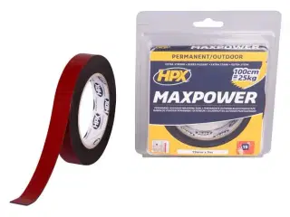 HPX max power monteringstape sort, 19mm x 5m