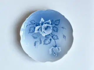 Antik Eichwald porcelænsplatte m rose