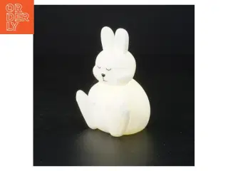 Hvid kanin natlampe (str. 11 x 8 x 7 cm)