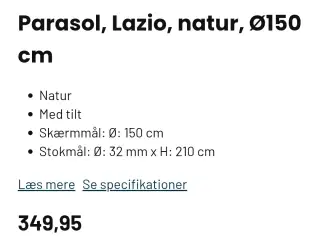 Parasol ø150 fra Silvan