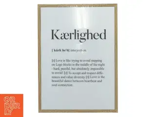 Indrammet kærlighedsplakat (str. 30x22 cm)