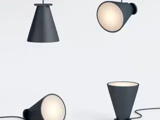 Sort lampe fra MENU med fire funktioner